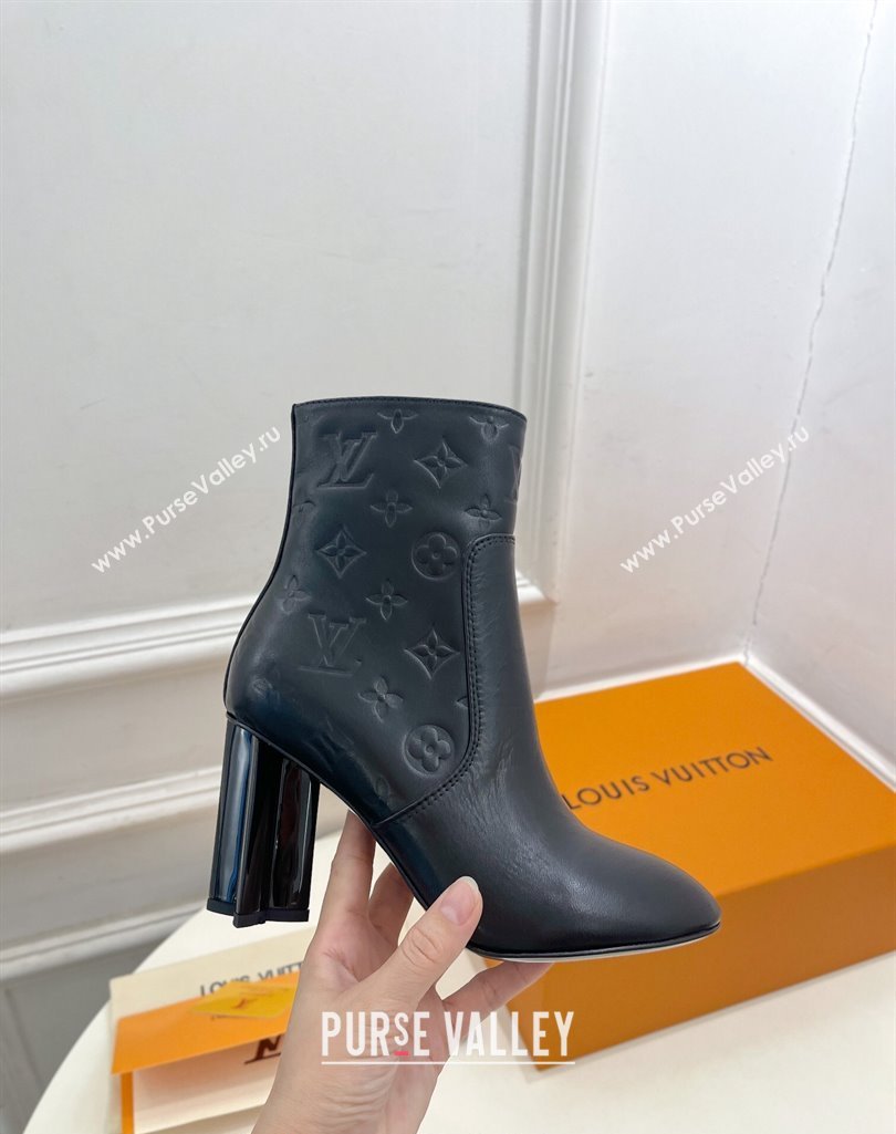 Louis Vuitton Silhouette Ankle Boots 8.5cm in Black Calf Leather 2023 1AC9HU (MD-231121029)