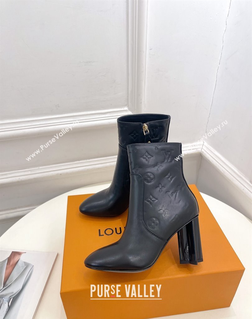 Louis Vuitton Silhouette Ankle Boots 8.5cm in Black Calf Leather 2023 1AC9HU (MD-231121029)