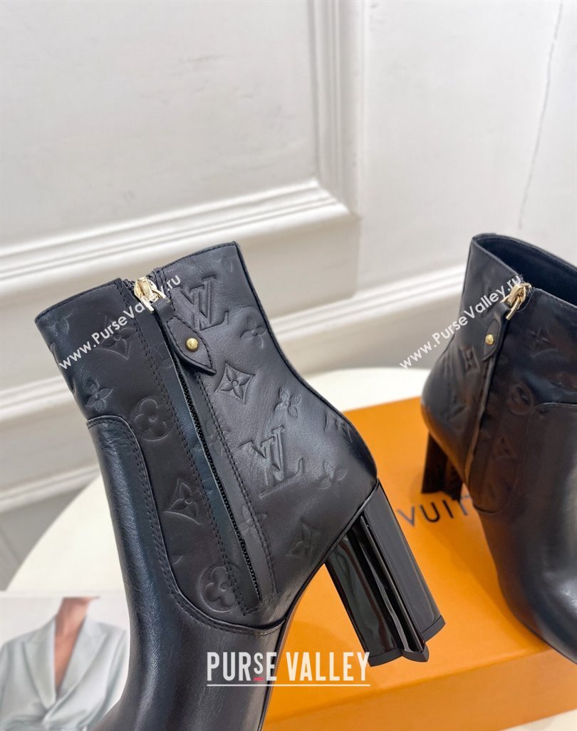 Louis Vuitton Silhouette Ankle Boots 8.5cm in Black Calf Leather 2023 1AC9HU (MD-231121029)