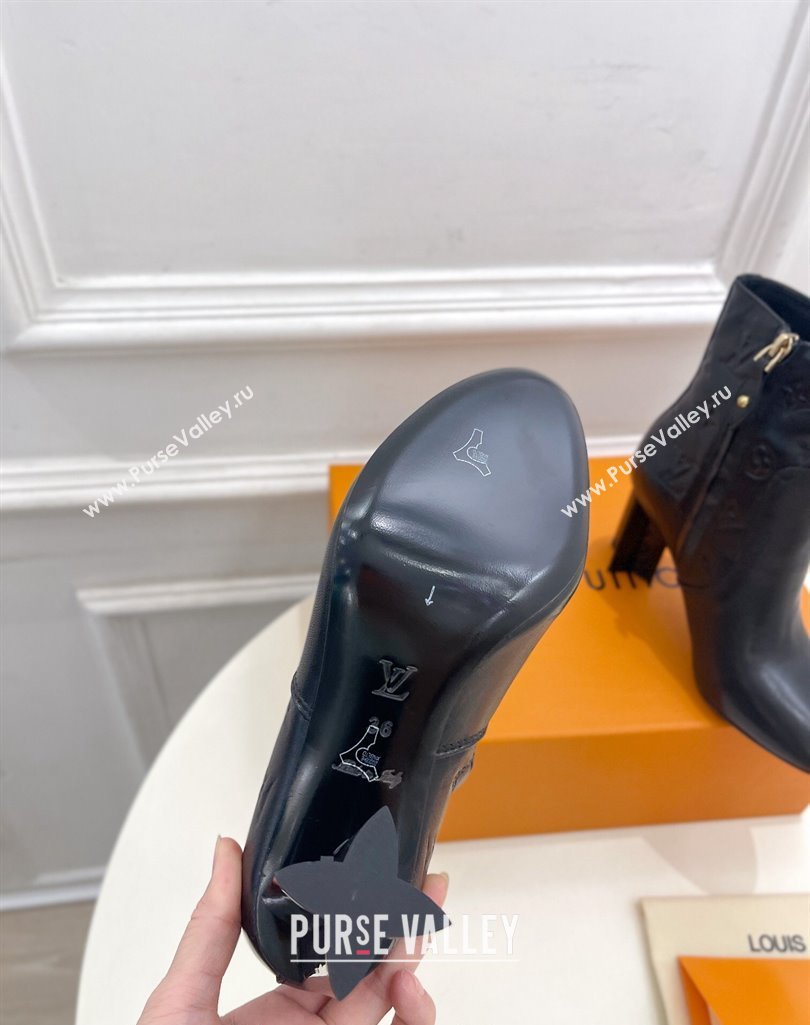 Louis Vuitton Silhouette Ankle Boots 8.5cm in Black Calf Leather 2023 1AC9HU (MD-231121029)