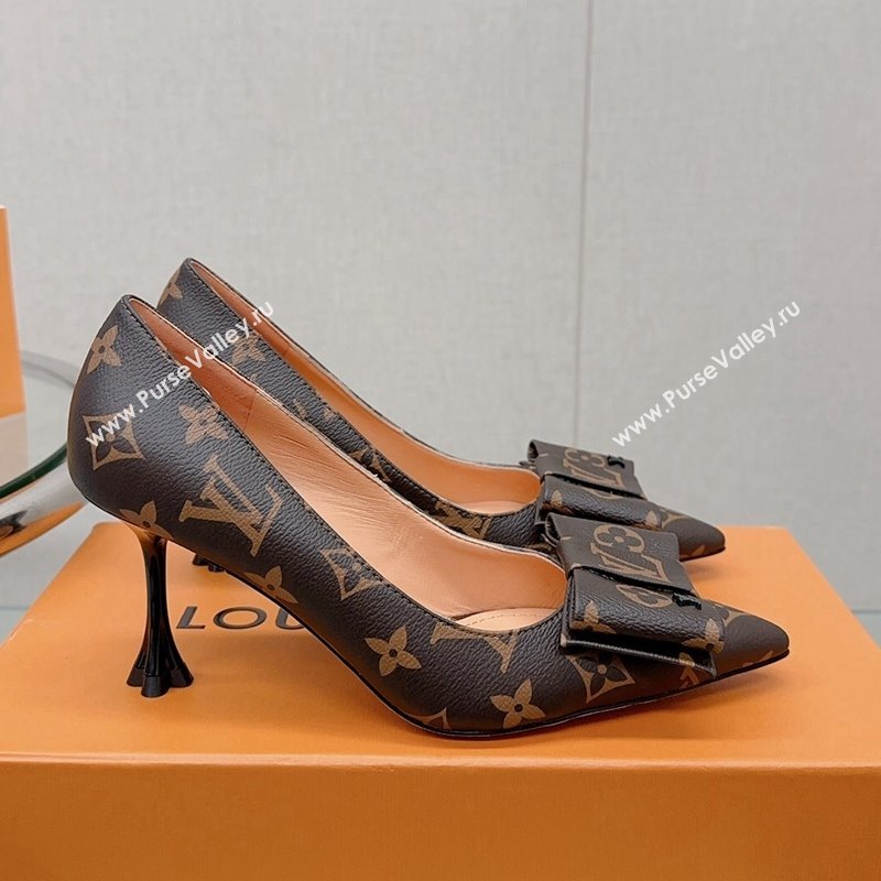 Louis Vuitton Blossom Pumps 7.5cm in Monogram Canvas with Bow 2023 1AC84X (MD-231121051)