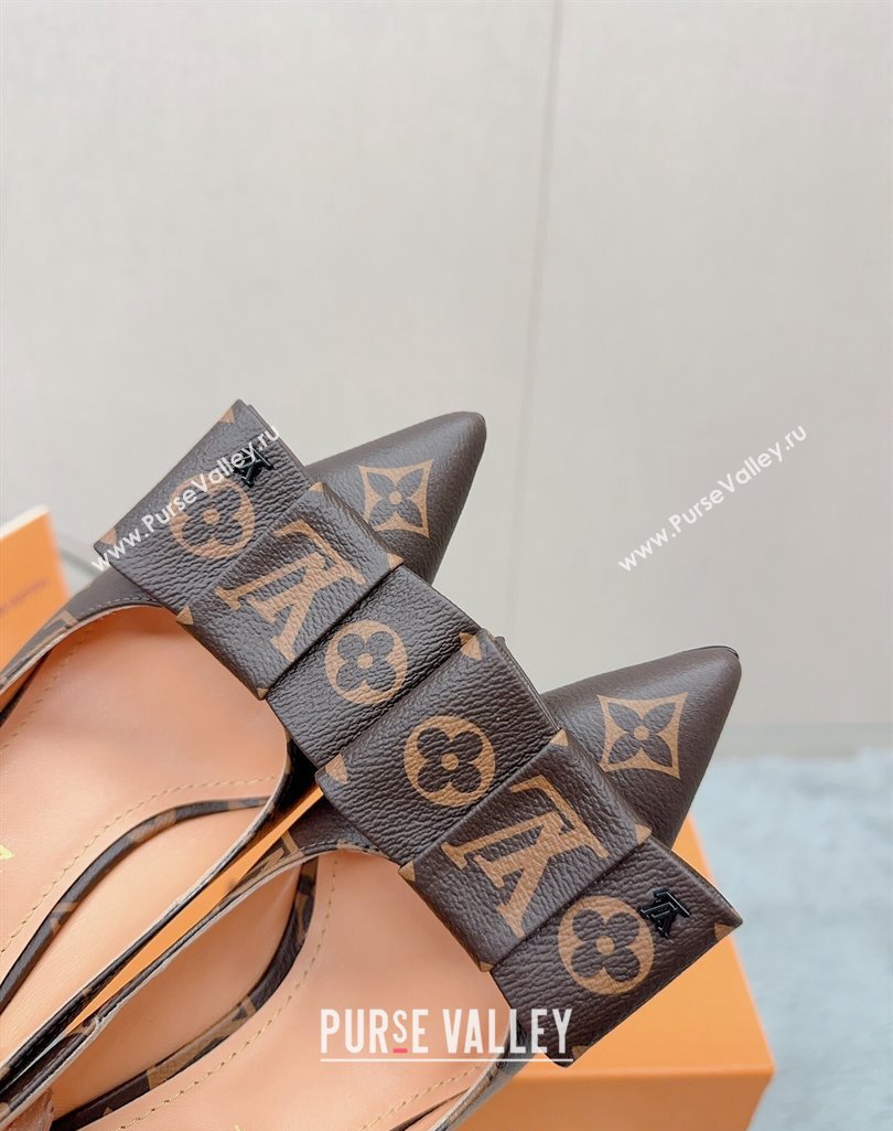 Louis Vuitton Blossom Pumps 7.5cm in Monogram Canvas with Bow 2023 1AC84X (MD-231121051)