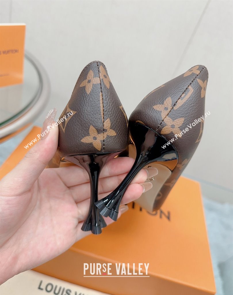 Louis Vuitton Blossom Pumps 7.5cm in Monogram Canvas with Bow 2023 1AC84X (MD-231121051)