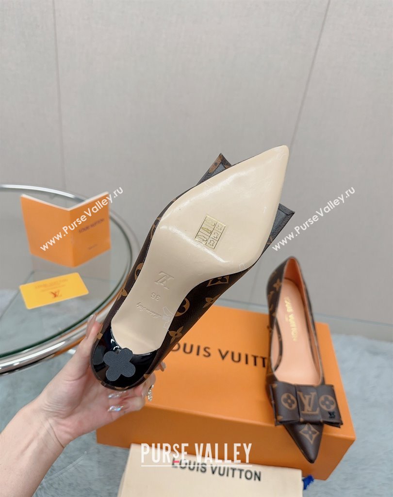 Louis Vuitton Blossom Pumps 7.5cm in Monogram Canvas with Bow 2023 1AC84X (MD-231121051)