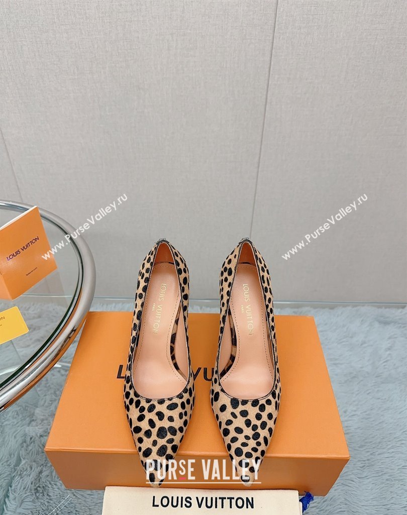 Louis Vuitton Blossom Pumps 9.5cm in Animal Print with Bow 2023 1ACAUX (MD-231121055)