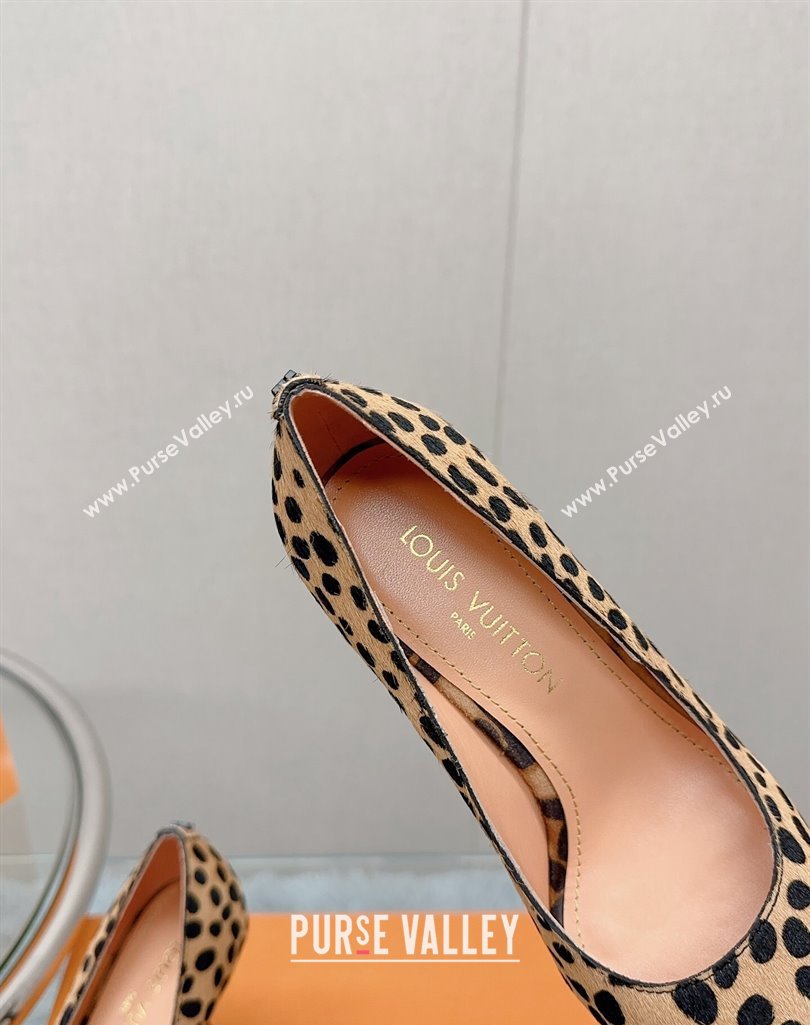 Louis Vuitton Blossom Pumps 9.5cm in Animal Print with Bow 2023 1ACAUX (MD-231121055)