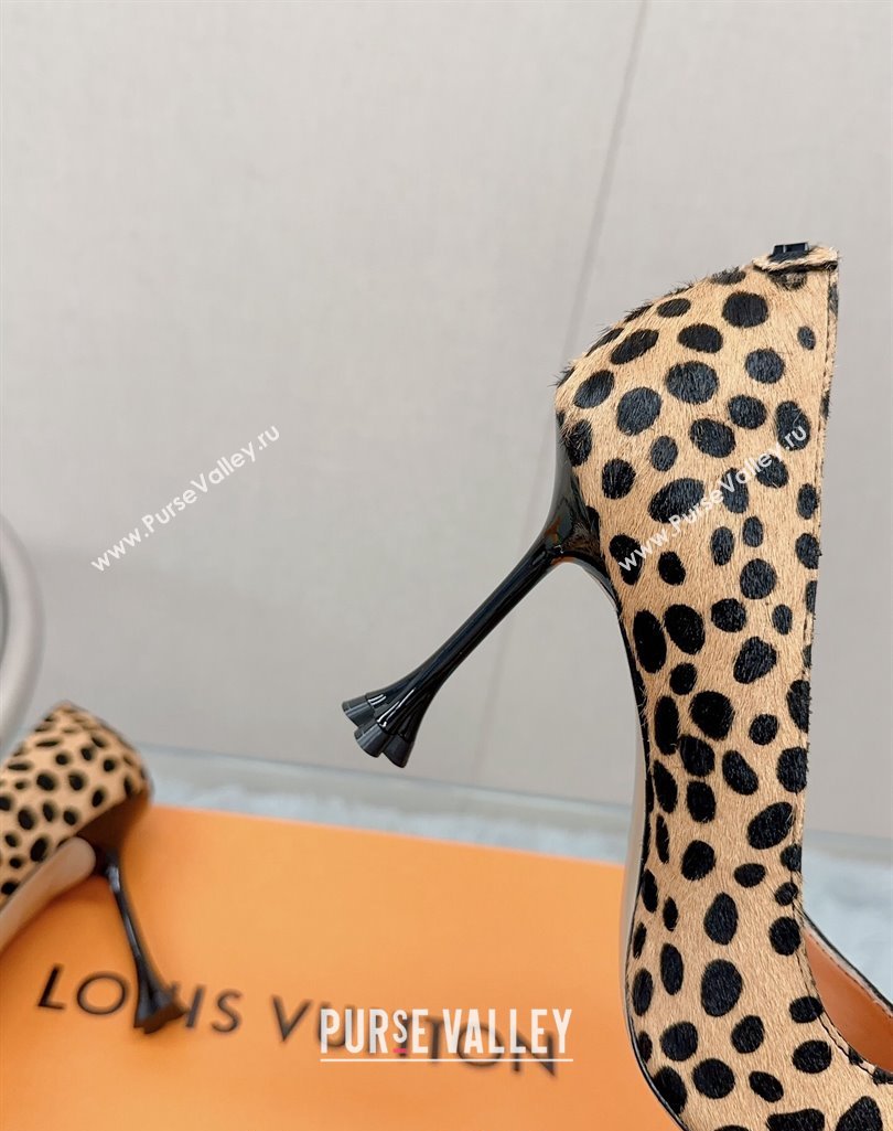 Louis Vuitton Blossom Pumps 9.5cm in Animal Print with Bow 2023 1ACAUX (MD-231121055)