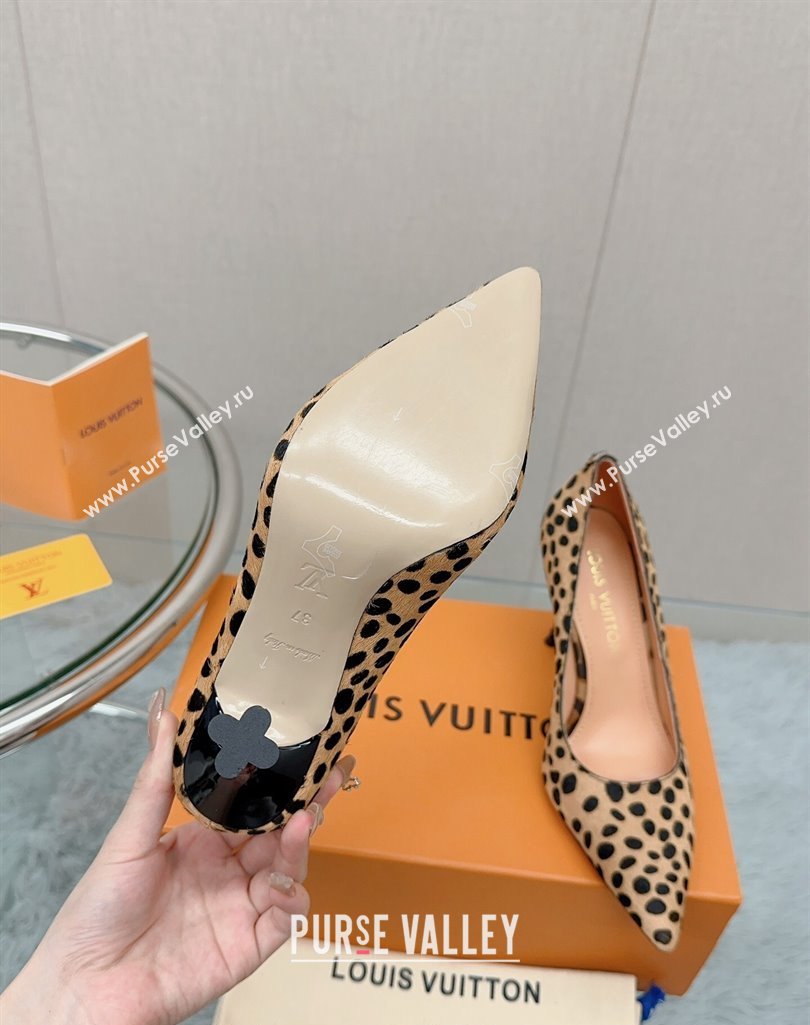 Louis Vuitton Blossom Pumps 9.5cm in Animal Print with Bow 2023 1ACAUX (MD-231121055)