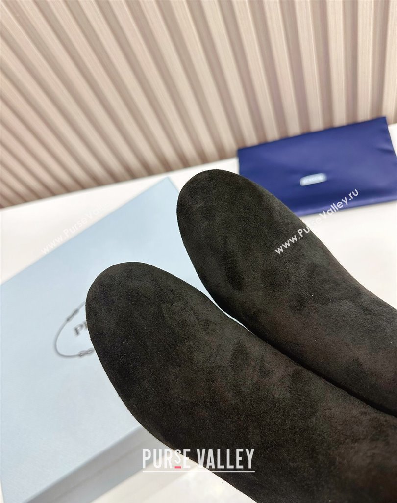 Prada Leather Heel Ankle Boots 4.5cm Black 2023 PR111701 (MD-231117040)