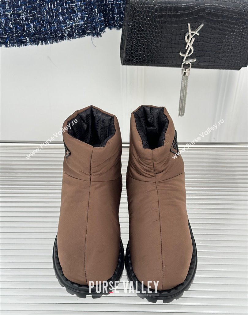 Prada Down Ankle Snow Boots Brown 2023 PR111803 (MD-231118019)