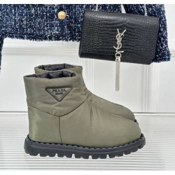 Prada Down Ankle Snow Boots Green 2023 PR111803 (MD-231118020)