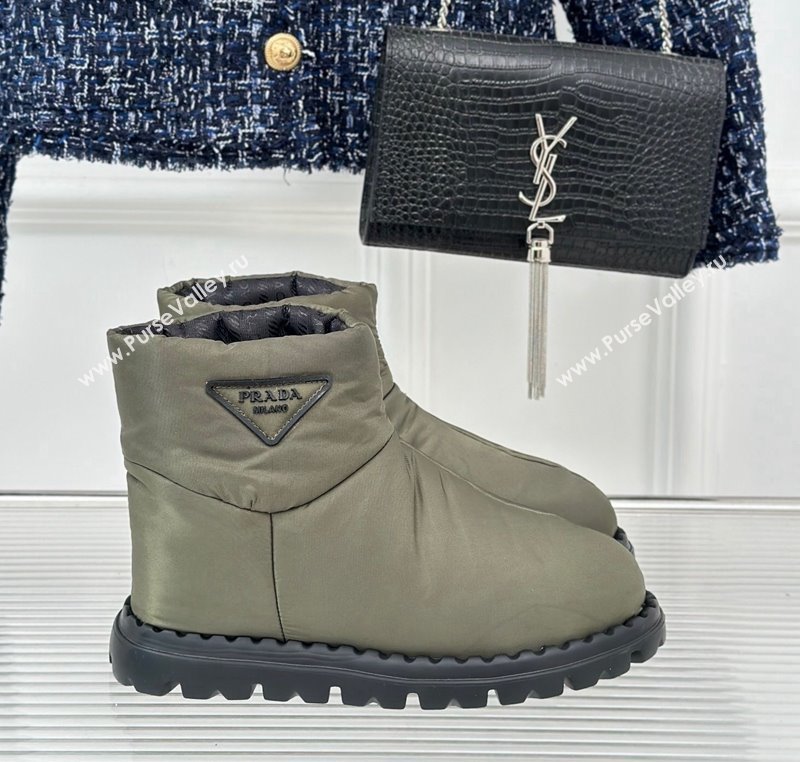 Prada Down Ankle Snow Boots Green 2023 PR111803 (MD-231118020)