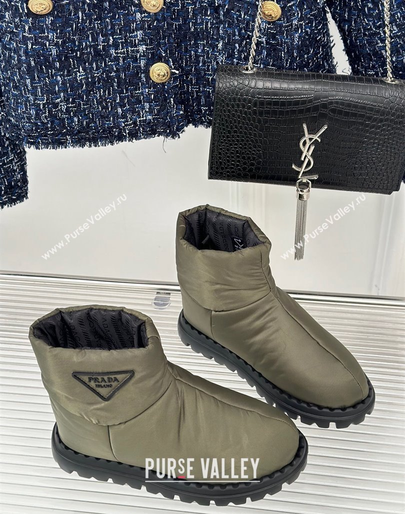 Prada Down Ankle Snow Boots Green 2023 PR111803 (MD-231118020)