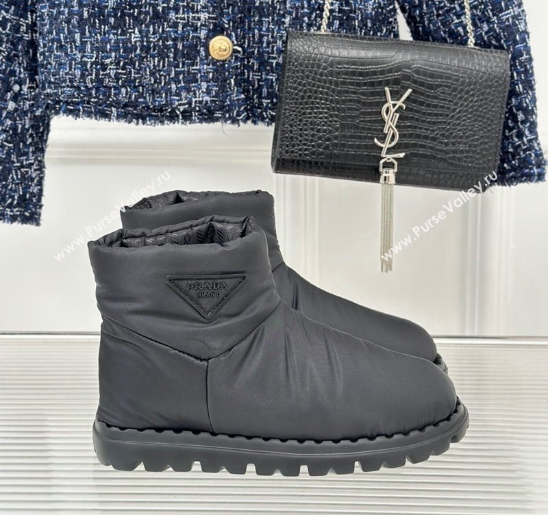 Prada Down Ankle Snow Boots Black 2023 PR111803 (MD-231118022)