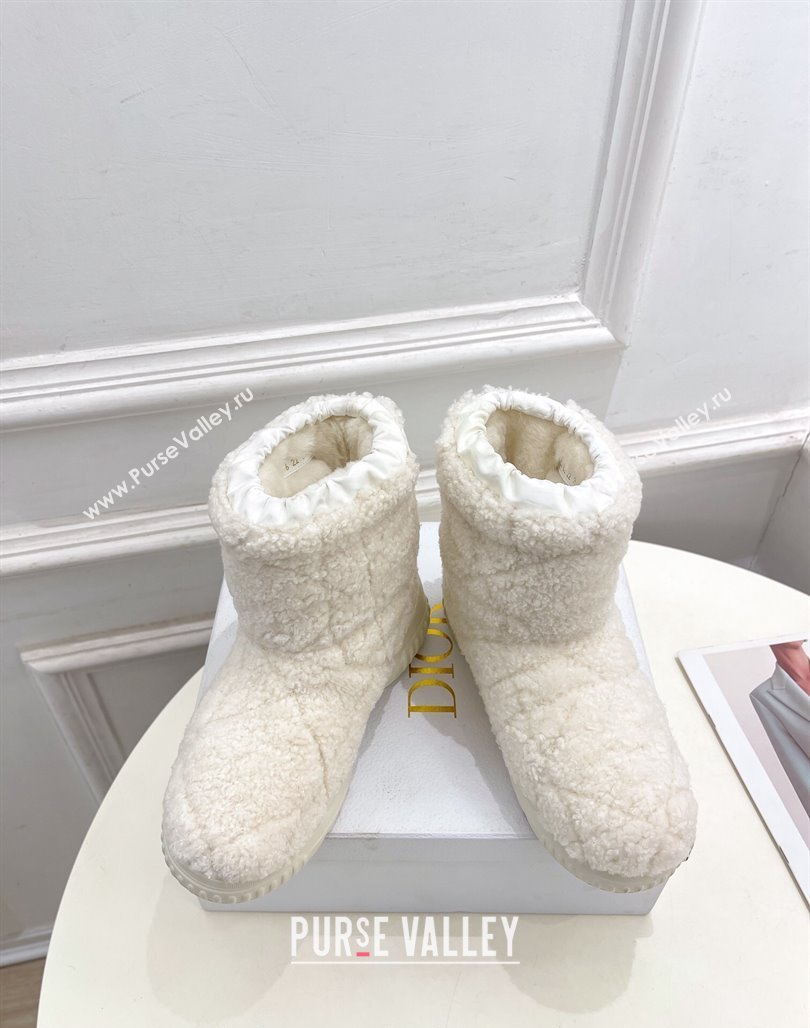 Dior Frost Ankle Boots in Cannage Wool White 2023 1202 (MD-231202029)