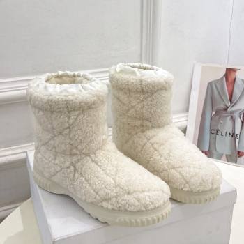 Dior Frost Ankle Boots in Cannage Wool White 2023 1202 (MD-231202029)