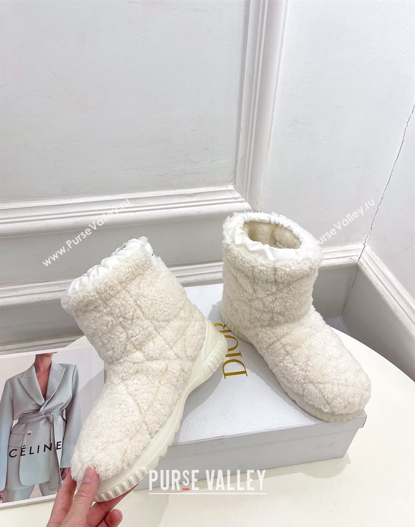 Dior Frost Ankle Boots in Cannage Wool White 2023 1202 (MD-231202029)