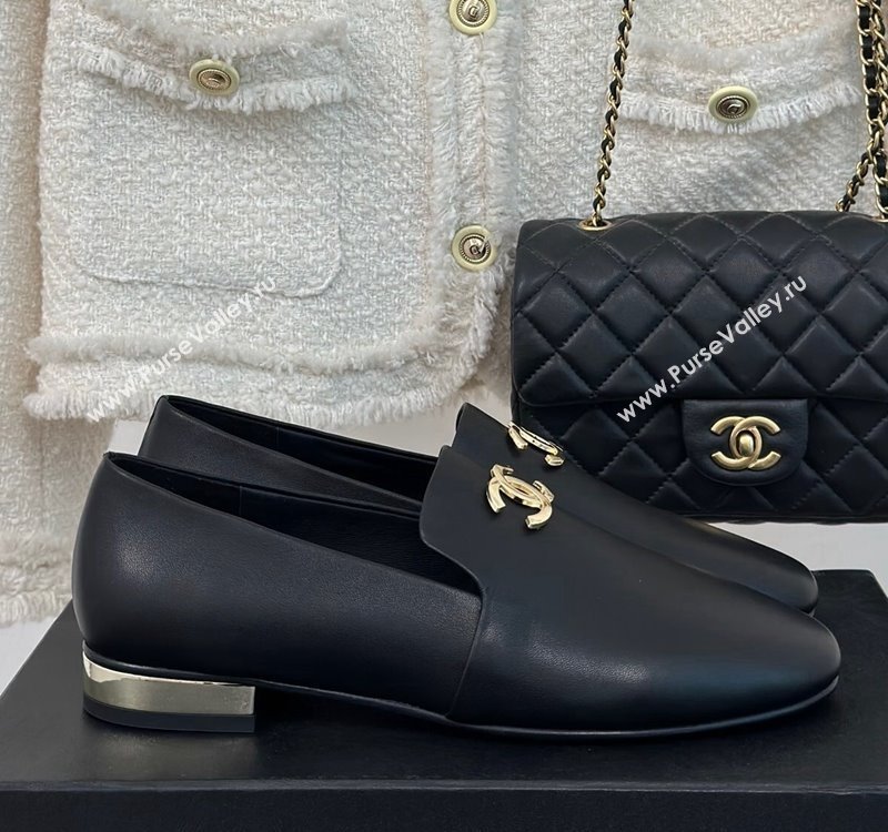 Chanel Calfskin Loafers G45271 Black 2023 (MD-231201030)