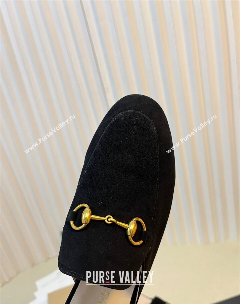 Gucci Princetown Suede Flat Slippers Black 2023 557730 (MD-231205014)