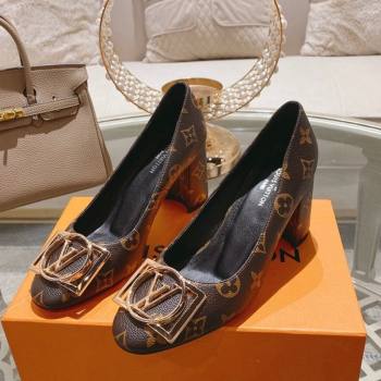 Louis Vuitton Madeleine Pumps 8cm in Monogram Canvas with LV Circle 2023 (MD-231204030)