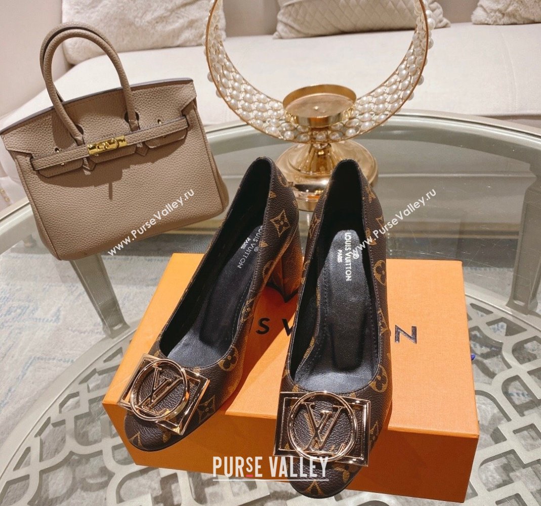 Louis Vuitton Madeleine Pumps 8cm in Monogram Canvas with LV Circle 2023 (MD-231204030)