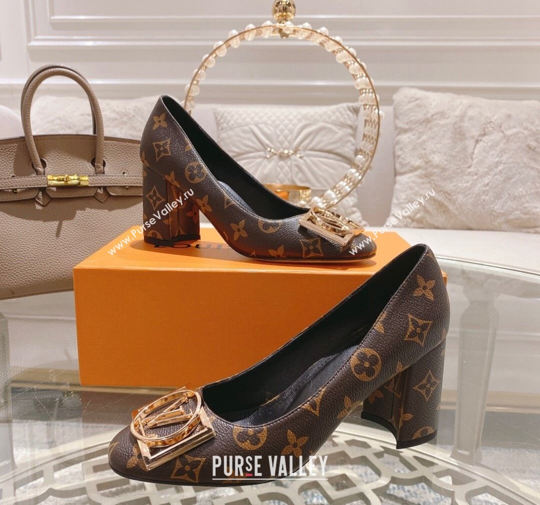 Louis Vuitton Madeleine Pumps 8cm in Monogram Canvas with LV Circle 2023 (MD-231204030)