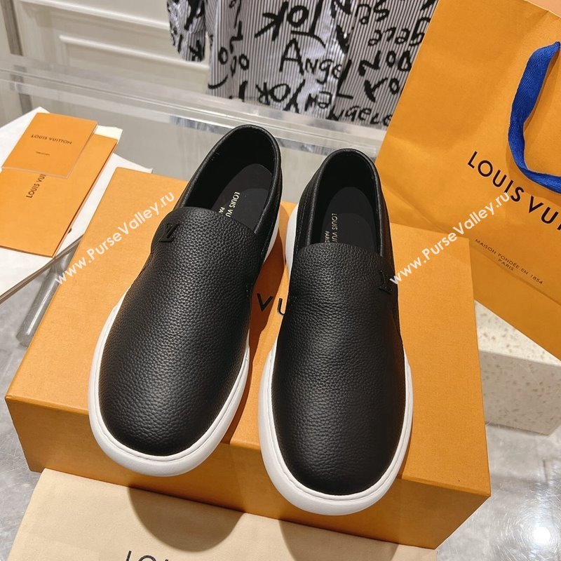 Louis Vuitton Mens LV Pacific Loafers in Grained Leather Black 2023 1ACF9K (MD-231204056)