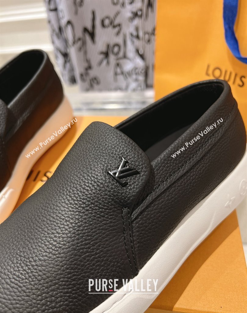 Louis Vuitton Mens LV Pacific Loafers in Grained Leather Black 2023 1ACF9K (MD-231204056)