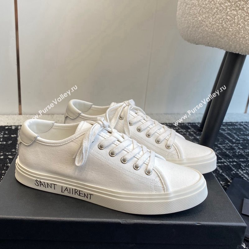 Saint Laurent White Canvas Sneakers 2023 1205 (SS-231205068)