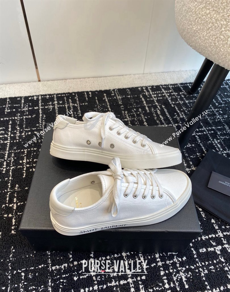 Saint Laurent White Canvas Sneakers 2023 1205 (SS-231205068)