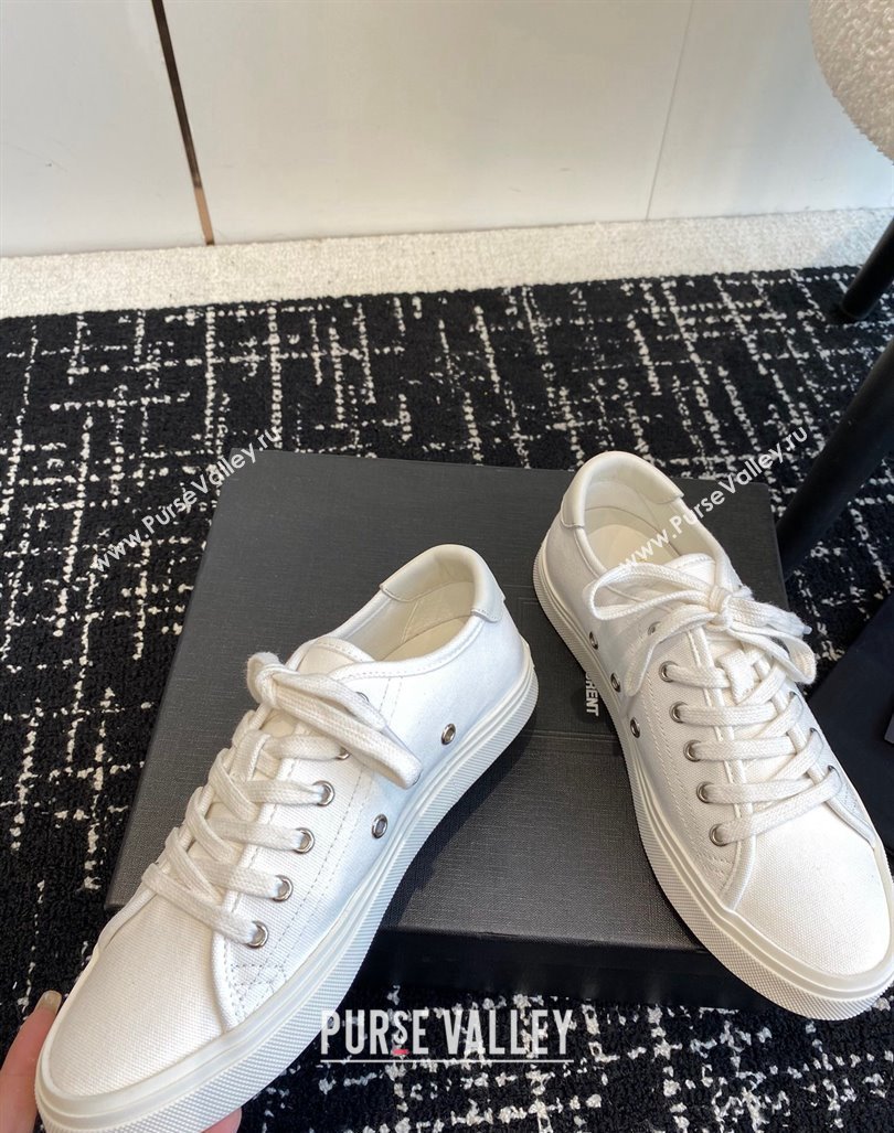 Saint Laurent White Canvas Sneakers 2023 1205 (SS-231205068)