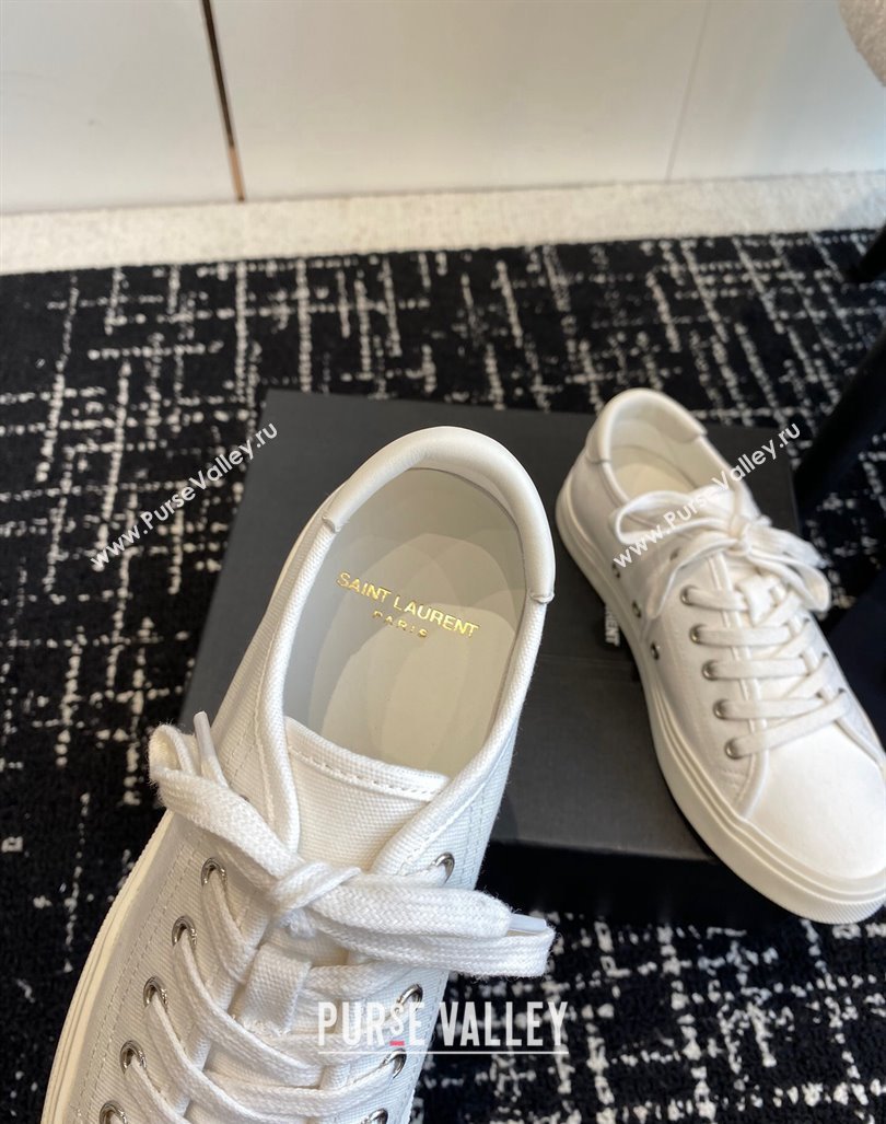 Saint Laurent White Canvas Sneakers 2023 1205 (SS-231205068)