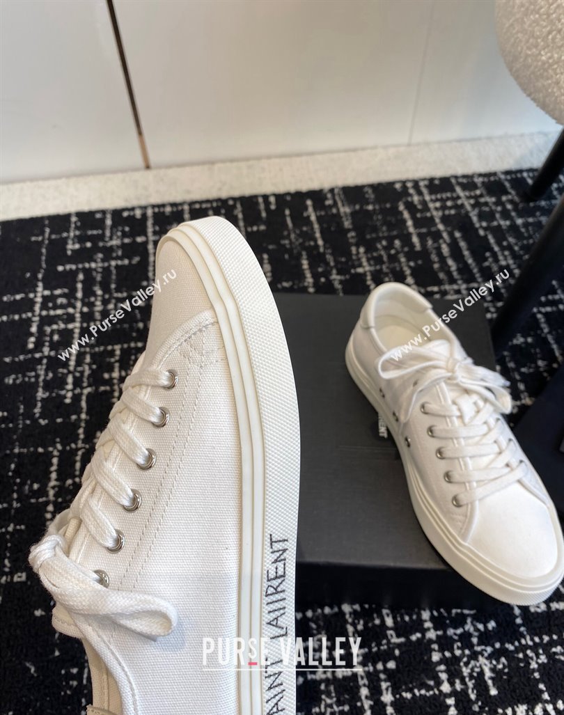 Saint Laurent White Canvas Sneakers 2023 1205 (SS-231205068)