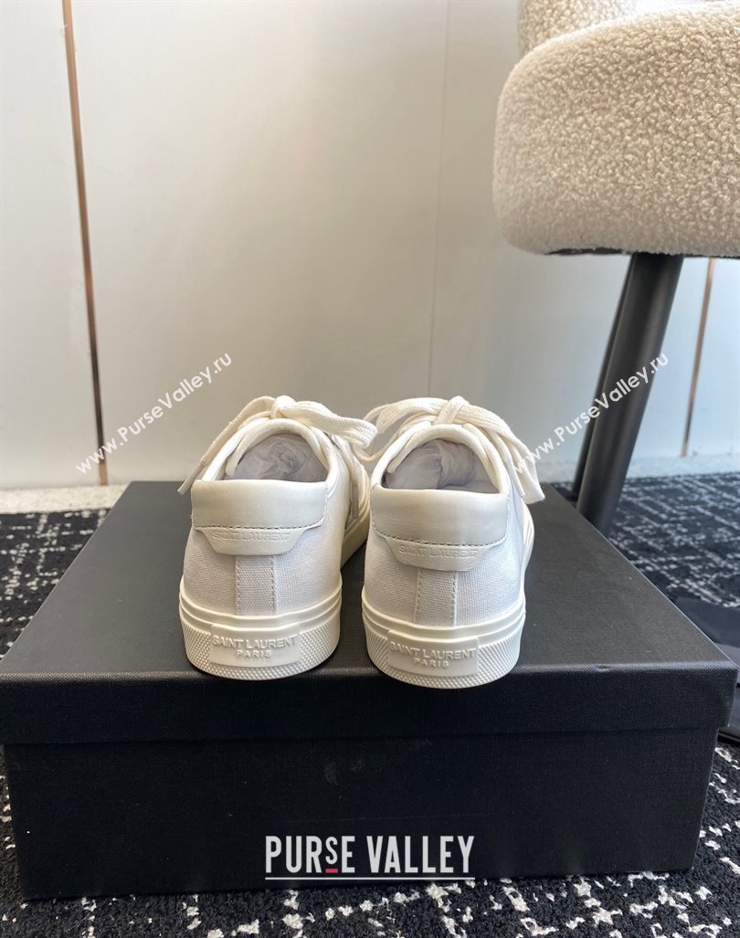 Saint Laurent White Canvas Sneakers 2023 1205 (SS-231205068)