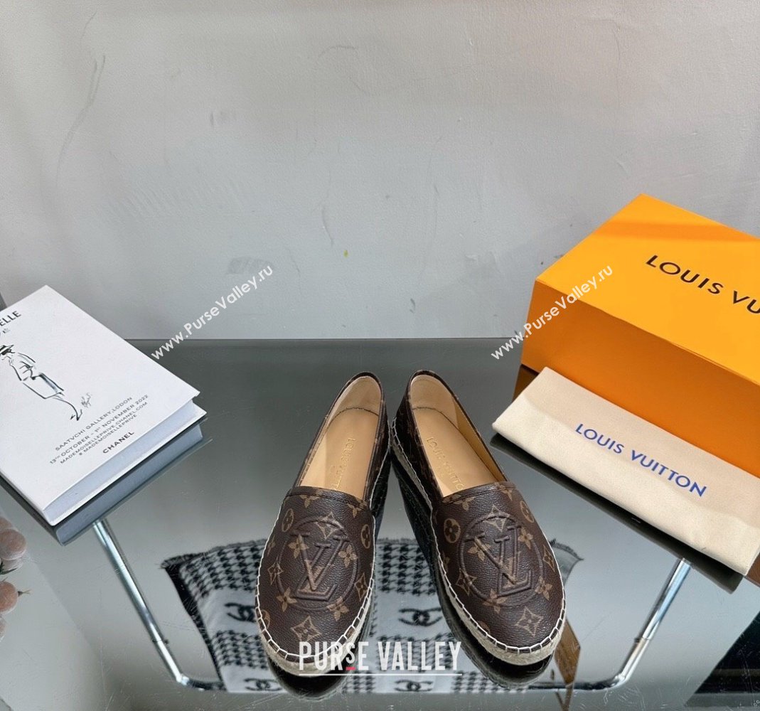 Louis Vuitton Starboard Flat Espadrilles in Brown Monogram Canvas 2023 1204 (SS-231204068)