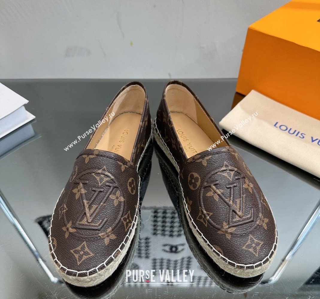 Louis Vuitton Starboard Flat Espadrilles in Brown Monogram Canvas 2023 1204 (SS-231204068)