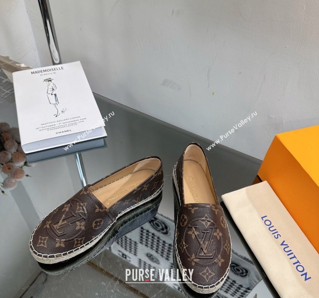 Louis Vuitton Starboard Flat Espadrilles in Brown Monogram Canvas 2023 1204 (SS-231204068)