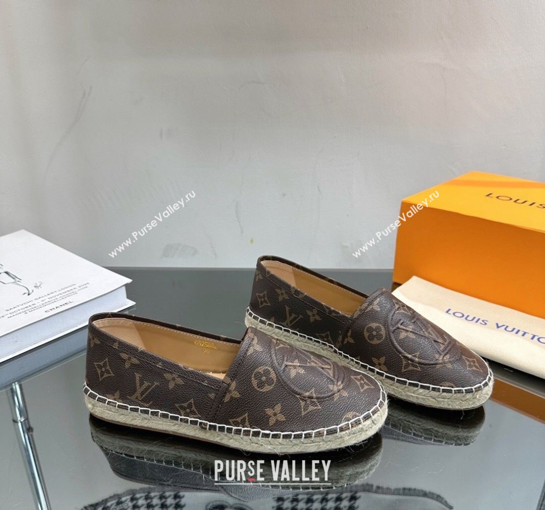 Louis Vuitton Starboard Flat Espadrilles in Brown Monogram Canvas 2023 1204 (SS-231204068)