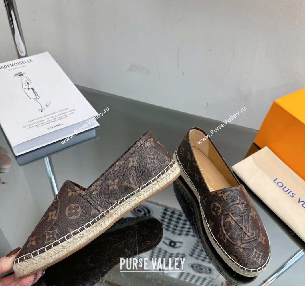 Louis Vuitton Starboard Flat Espadrilles in Brown Monogram Canvas 2023 1204 (SS-231204068)