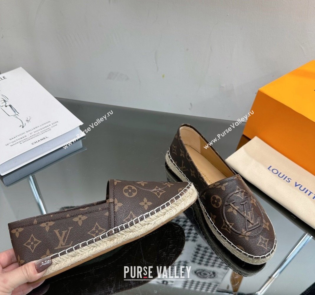 Louis Vuitton Starboard Flat Espadrilles in Brown Monogram Canvas 2023 1204 (SS-231204068)