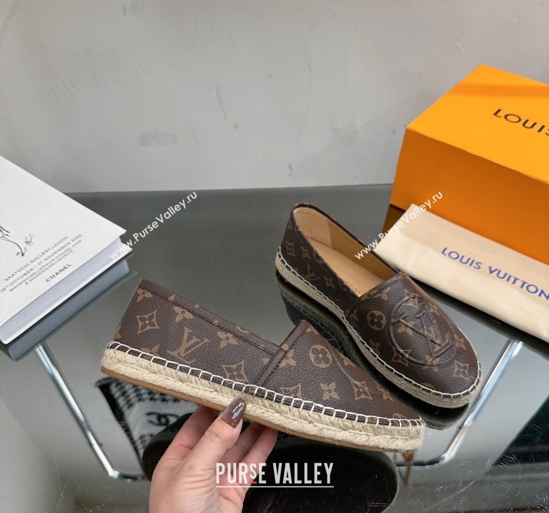 Louis Vuitton Starboard Flat Espadrilles in Brown Monogram Canvas 2023 1204 (SS-231204068)