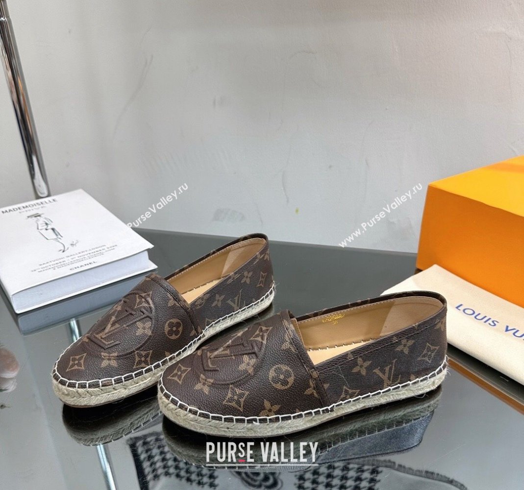 Louis Vuitton Starboard Flat Espadrilles in Brown Monogram Canvas 2023 1204 (SS-231204068)