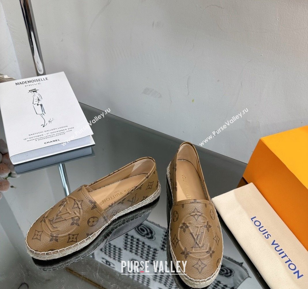 Louis Vuitton Starboard Flat Espadrilles in Monogram Reverse Canvas 2023 1204 (SS-231204070)