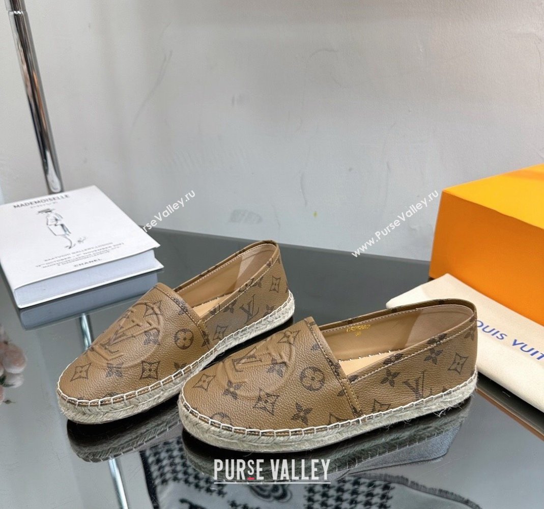 Louis Vuitton Starboard Flat Espadrilles in Monogram Reverse Canvas 2023 1204 (SS-231204070)