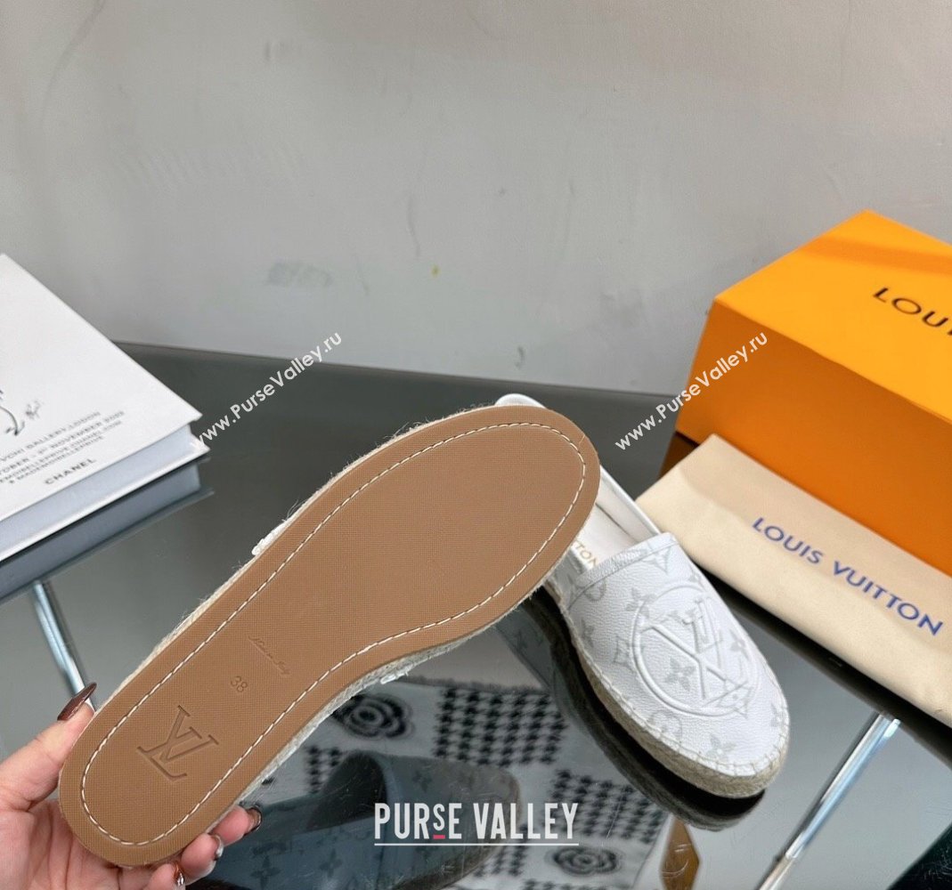 Louis Vuitton Starboard Flat Espadrilles in White Monogram Canvas 2023 1204 (SS-231204071)