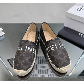 Celine Flat Espadrilles in Triomphe Canvas with Celine Signature Brown 2023 (SS-231204092)