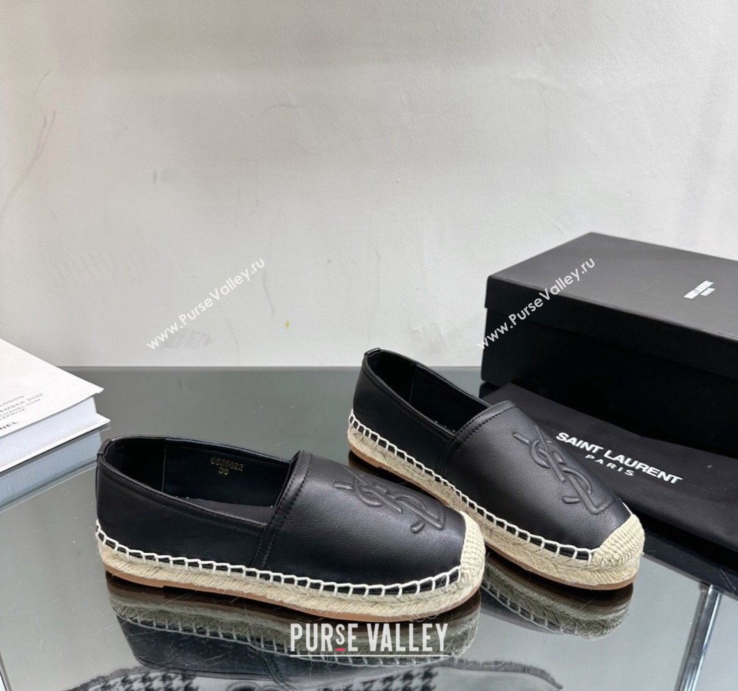 Saint Laurent YSL Leather Espadrilles Black 2023 1205 (SS-231205085)