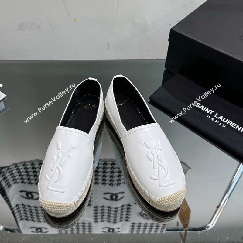 Saint Laurent YSL Leather Espadrilles White 2023 1205 (SS-231205087)