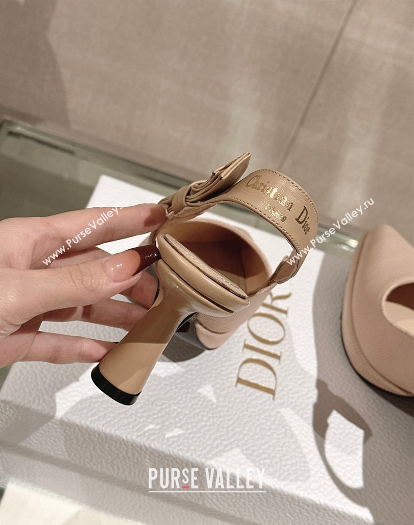 Dior Sweet-D Slingback Platform Pumps 8cm Technical Fabric Nude 2023 (MD-231202023)