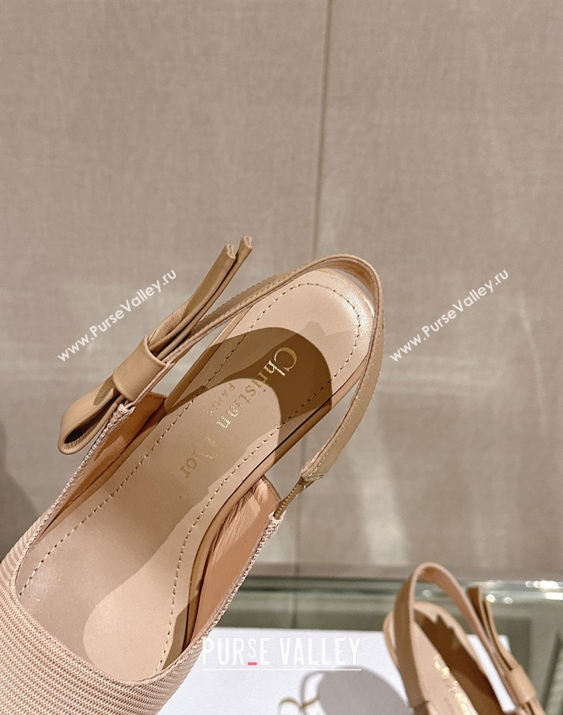 Dior Sweet-D Slingback Platform Pumps 8cm Technical Fabric Nude 2023 (MD-231202023)